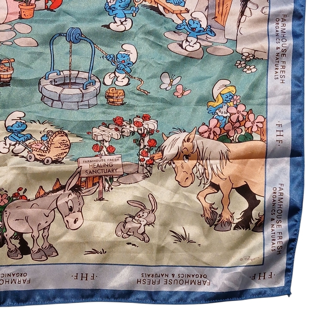 Smurfs Farmhouse Fresh Village Cartoon Scarf - Picture 6 of 12